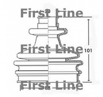FIRST LINE fcb2201 -  Пыльник, приводной вал